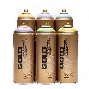 Montana GOLD Acrylic Spray Paint 400ml Gold Chrome M3000